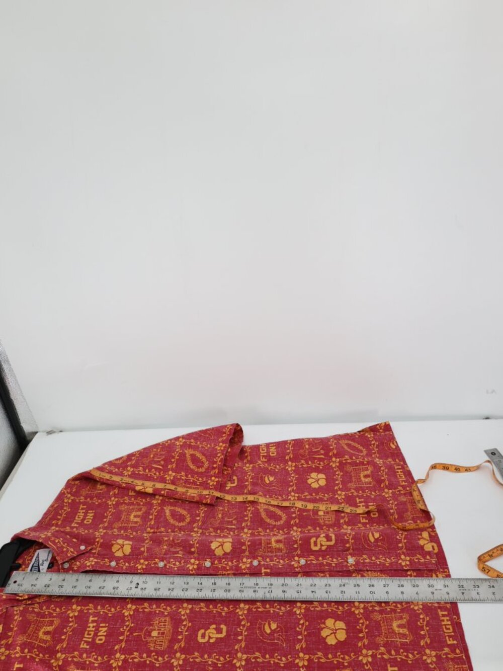Reyn Spooner Hawaiian Shirt Mens XL university USC Fight On Trojans Football - Picture 11 of 15